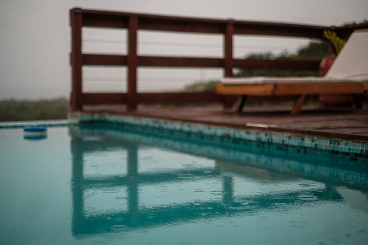 It rained briefly